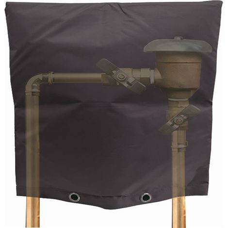 Couvercle isolant anti-refoulement noir 61 x 61 cm (24 x 24 po) pour la protection hivernale des canalisations contre le gel. (1/5)
