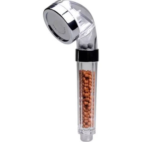 Pommeau de douche haute pression filtré, économe en eau, billes d'ions négatifs actives intégrées, trois modes de jet. (1/4)