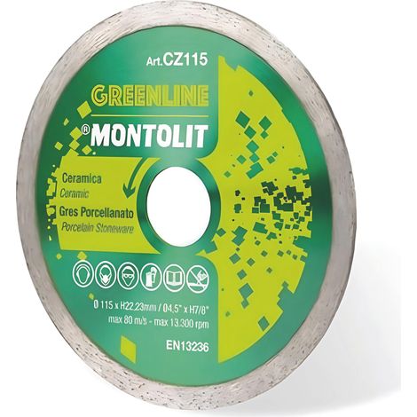 Montolit DISCO DIAMANTATO CZETA PER GRES PORCELLANATO E CERAMICA  Ø mm. 115x1,4x22,23