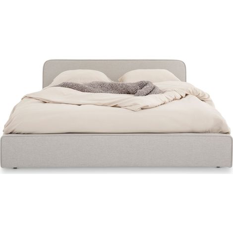 Lit simple 120x190 BELARTI gris clair 120x190 cm (1/5)