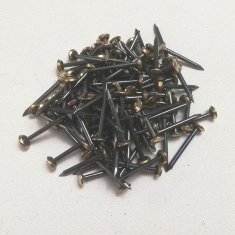 Chiodi di acciaio testa rotonda ottonata da 1,40x25mm - 100pz (1/2)