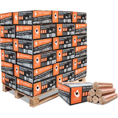 Heizfuxx BBQ-Buchenholzbriketts 18kg x 18 Gebinde 324kg 18er