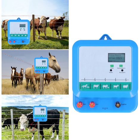 Clôture électronique intelligente pour élevage (3-40 km), alimentation DC12V, système d'alarme anti-sangliers, norme nationale 180-240V. (1/5)