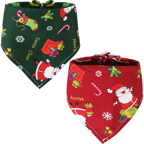 Bandana Pour Chien - Bandana Triangulaire Pour Animal De Compagnie - Idéal Pour Fêtes De Fin D Année Et Photos - 1 Pièce (1/5)