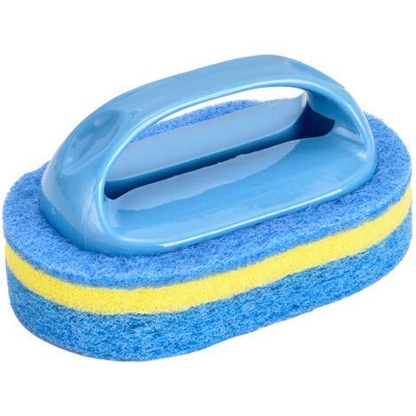 QORVA-Brosse de nettoyage pour salle de bain, cuisine, baignoire, toilettes, douche, éponge, brosse multi-usages avec manche ergonomique (1/5)