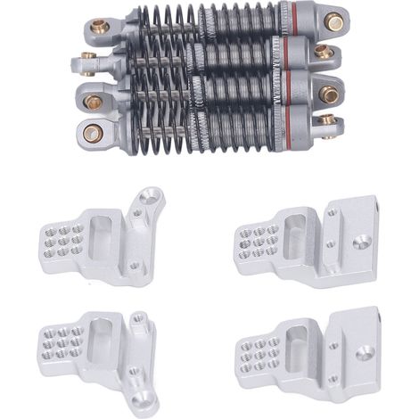 Stoßdämpfer-Set aus Aluminium mit Halterungen für Traxxas TRX4M 1/18 RC-Car, titanfarben (1/5)