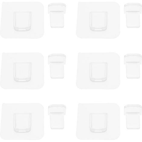 Supports adhésifs, fixation solide, sans perçage, lot de 12, idéaux pour organiser vos espaces, (1/5)