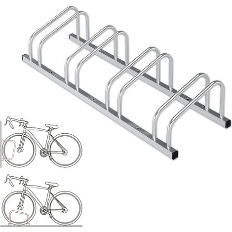 Casa Pura – Support à vélos Linus pour 4 vélos – Montage au sol ou mural – Acier revêtu par poudre – Résistant aux intempéries – Rangement intérieur et extérieur