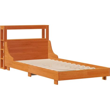 vidaXL Letto senza Materasso Marrone Cera 75x190 cm in Legno di Pino (1/5)