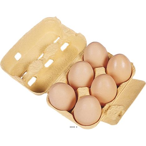 Oeufs de poule artificiel en Plastique soufflé L 150x110 mm (1/3)