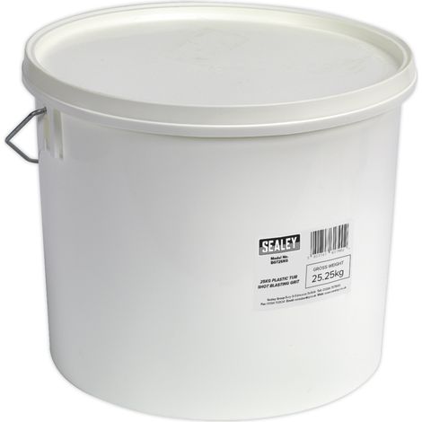 Sealey Shot Blasting Grit 25kg Plastic Tub BGT25KG