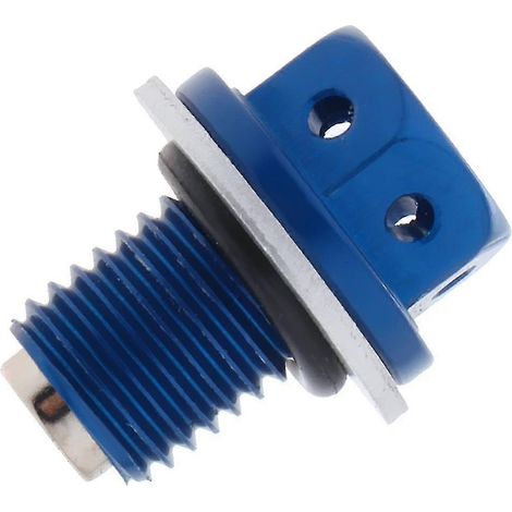 2x Magnetische Ölablassschrauben aus Metall, M12, für ATV und Motorrad, blau, SZRH AM