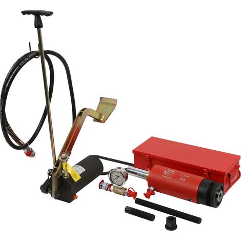 KS Tools Hydraulik-Einheit 32t, mit Hydraulik-Pumpe und Manometer, 11-tlg (1/3)