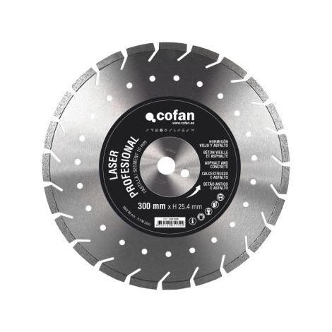 Disco Diamante Hormigón Viejo y Asfalto 300m, 350mm y 400mm 350x25.4 mm H-7mm