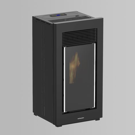 Estufa de Pellets 11 kW ZANTE Negra Autolimpiante hasta 90 m² (1/4)