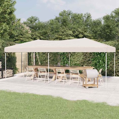 Tente de réception pliable Tonnelle de Jardin - Rapide à Installer Crème 3x6 m BV792458 - BonneVie (1/5)