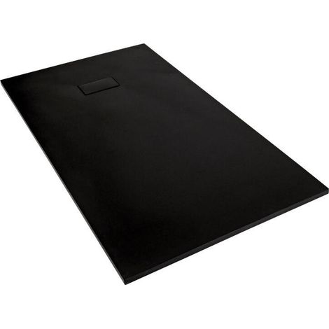 Milano Rasa - 1700mm x 800mm Graphite Textured Slate Effect Rectangular Shower Tray and Fast Flow Waste - No Riser Kit (1/5)