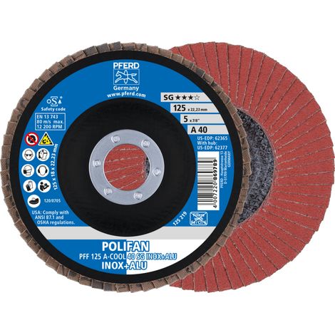 Fächerschleifscheibe A-COOL SG gerade 125mm K40 Pferd (1/5)
