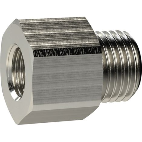 Riegler Reduziernippel lang, G 1/2 a., G 3/4 i., SW 32, Messing vern. (1/3)
