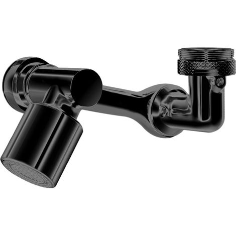 Aérateur de robinet pivotant à 1080°, accessoire d'extension de robinet, aérateur pivotant de robinet, filtre de pulvérisation de fixation de robinet avec 2 fonctions de pulvérisation pour robinets cu (1/5)