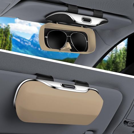 Étui à lunettes pour pare-soleil de voiture, étui à lunettes, boîte de rangement pour accessoires de pare-soleil de voiture