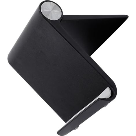 Support de Téléphone Portable Stable et Pratique de Bureau en Abs Noir pour Tablette et Téléphone, pour Usage Bureau ou Salon (1/5)