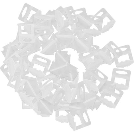 Kit de système de clips de nivellement de carrelage réutilisables de 2,0 mm, outil de carrelage d'espacement de mur de sol (400 pièces) (1/5)