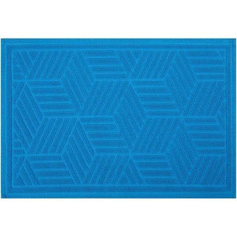 Tapis de bain Coton CUBO 50x80cm Bleu Spirella (1/2)
