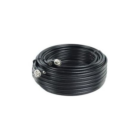 Câble vidéo BNC - HD LINE - 30m - Coaxial 75 Ohms - Connecteur DC - Noir