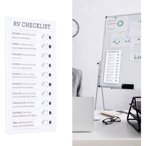 [Étiquettes réutilisables] [Aucune marque déclarée] [Étiquettes réutilisables planche organisateur PVC Portable effaçable] [Planche de tâches PVC détachable lavable] (1/5)