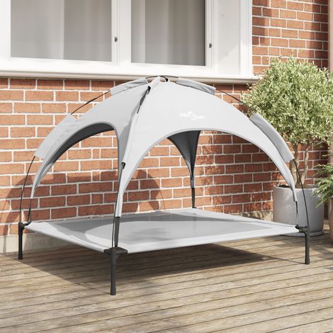vidaXL Dog Bed 104 x 86 x 84.5 cm Steel Silver Grey