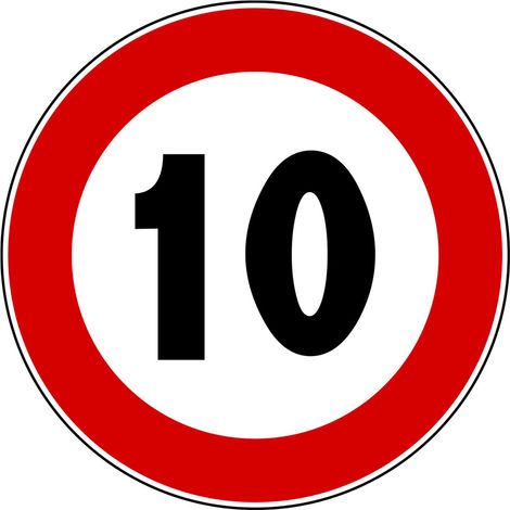 Segnale ' Fig 50 km H 10 Debverona Limite Massimo di Velocita