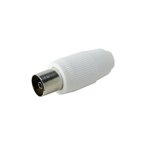 Conector de antena coaxial Hembra Blanco Electro DH. Con blister  10.534/BL/BT 8430552090907 (1/2)