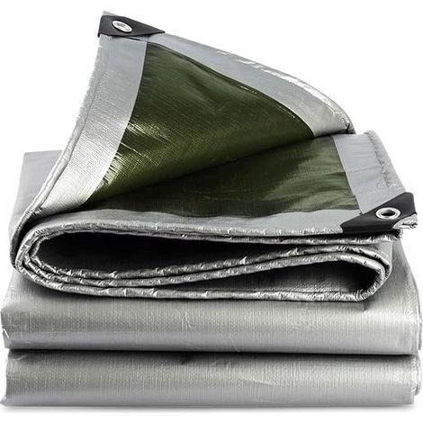 Waterproof Tarpaulin 3 x 3 m 200 g/m² PE Ripstop Fabric with Eyelets UV Resistant Tarpaulin and Truck Tarpaulin for Garden Furniture, Wood, Pool, Trailer, Car, Roof (1/5)