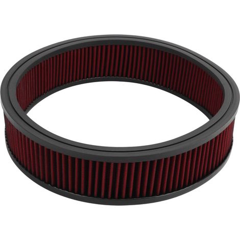 Élément de Filtre à Air Rond Remplacement de Nettoyant Lavable Réutilisable à Débit élevé pour Hot Rod Fit Universel 35,6 X 7,6 Cm (rouge). (1/5)