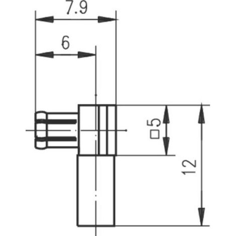 Connecteur Mcx - Mâle Coudé - Impédance 50 Ω - Pour Câblage Radiofréquence - 1 Pièce (1/3)