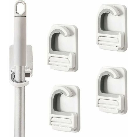4 Stück Stützen für Balai, selbstklebende Stütze von Balai zur Wandbefestigung,