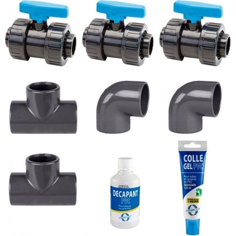 Kit ByPass 32/38mm Poolex - Conexión de la bomba de calor de la piscina al sistema de filtración - Compatible con la gama Poolex Nano (1/2)