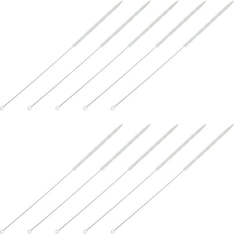Lot de 10 goupillons de Nettoyage pour Tubes à essai - Brosse de 25 cm pour pailles, flacons, pipettes et verrerie - Poils Souples, ne rayent Pas Le Verre (1/5)