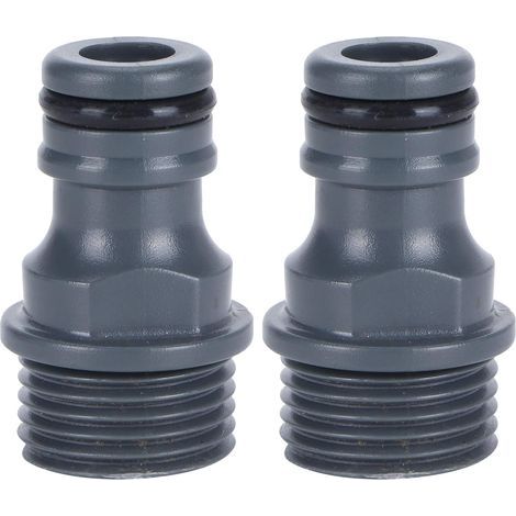 YiChenPlus Conector rápido de rosca macho G1/2 de 2 piezas, adaptador de grifo para manguera de jardín, herramienta de riego (1/4)