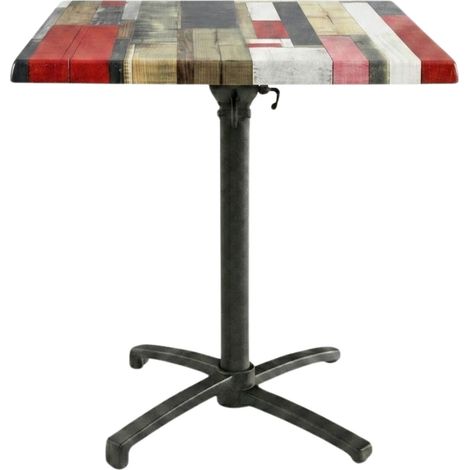 Table Pliable 60x60 cm plateau Stratifié moulé modèle TABLE RED STREET MOULÉ pied T-One (1/3)