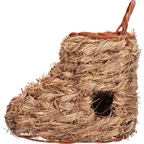 Nid en Paille Respirant Naturel pour Hamster, Type Botte pour Cochon d'Inde et Petits Animaux (1/5)