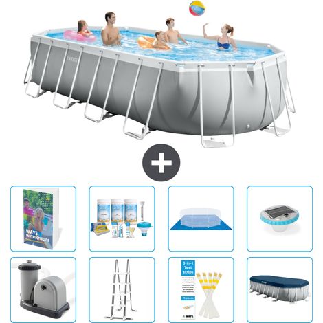 Prism Frame Pool Oval - 610x305x122 cm - 9-teilig S576