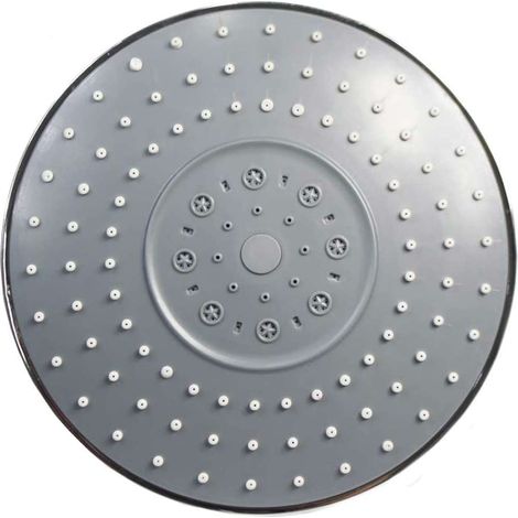 Soffione per doccia multigetto rotondo doccetta massaggio con manopola abs cromo alta pressione con filtro anticalcare telefono doccia 20 cm (1/3)