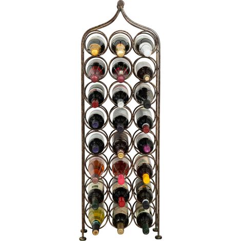 Weinregal Weinschrank Weinkeller aus Eisen Weinflaschenhalter Bodenstehender Flaschenhalter aus Schmiedeeisen für 24 Flaschen