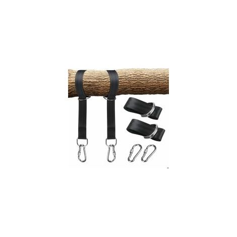 Kit de sangles de balançoire d'arbre, avec deux mousquetons en acier inoxydable, adapté pour le cintre de pneu, de porche, d'extérieur et de balançoire pour bébé