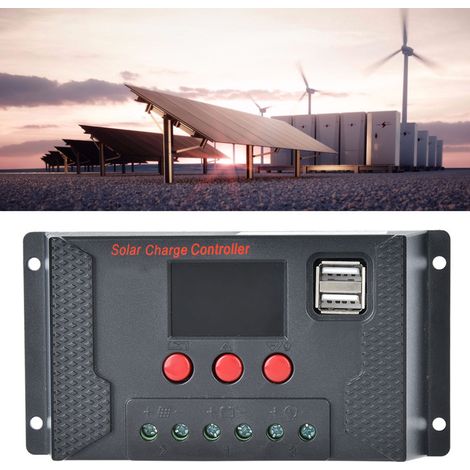 Solarladeregler für Photovoltaikanlagen, Lithium-Batterieladegerät 12V/24V 20A (1/5)