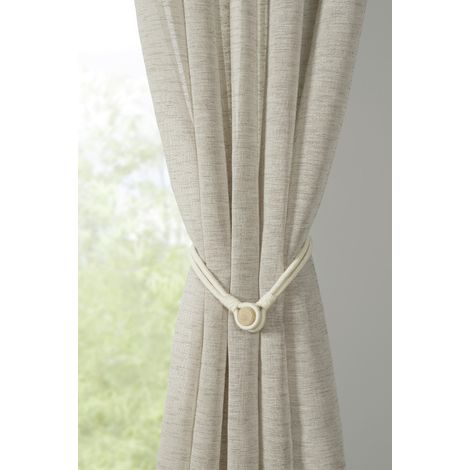 Gardinia Raffhalter für Vorhänge Kordel 47 cm beige - 2 Stück Raffhalter
