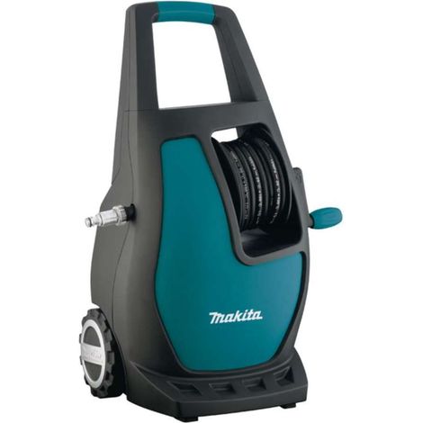 Idropulitrice ad alta pressione Makita HW111, 1700W, 110 Bar, 370L/h, compatta, elettrica, con tubo da 5 metri, colore nero e turchese (1/2)