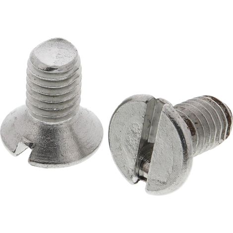 Vis à métaux RS PRO M3 à tête Fraisée fendue en Acier Inoxydable, 6mm ( Prix pour Sachet de 100 )